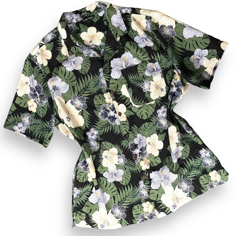 3/$30 Floral Hawaiian Relaxed Button Down Shirt